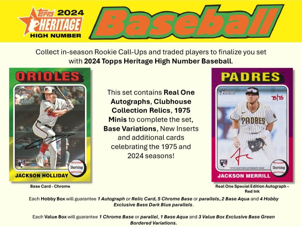 2024 Topps Heritage High # Baseball Hobby 12-Box Case Break #1 - PICK YOUR TEAM