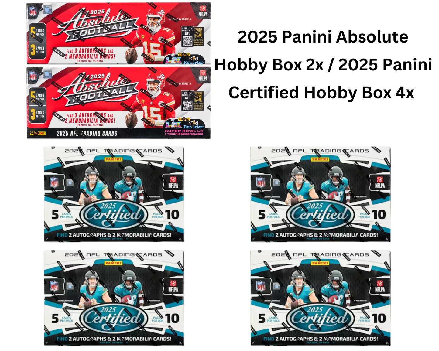 Mixer Break #51: 2x 2025 Panini Absolute Hobby / 4x 2025 Panini Certified Hobby Box Break- PICK YOUR TEAM