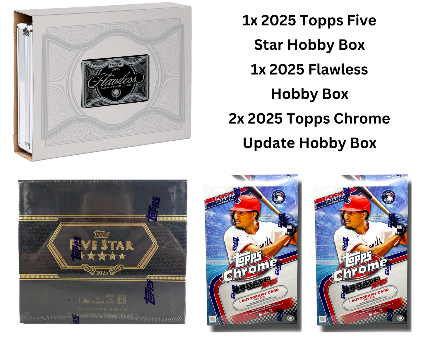 Mixer Break #57: 1x 2025 Topps Five Star Hobby / 1x 2025 Flawless Hobby Box / 2x 2025 Topps Chrome Update Hobby Box Break - PICK YOUR TEAM