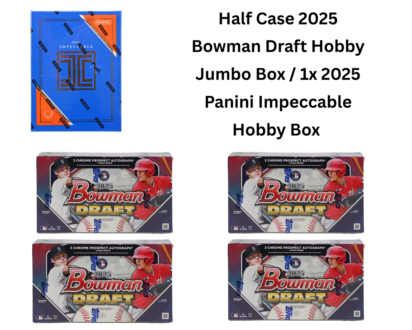 Mixer Break #58: 2025 Bowman Draft Hobby Jumbo Half Case / 1x 2025 Panini Impeccable Hobby Box Break - PICK YOUR TEAM