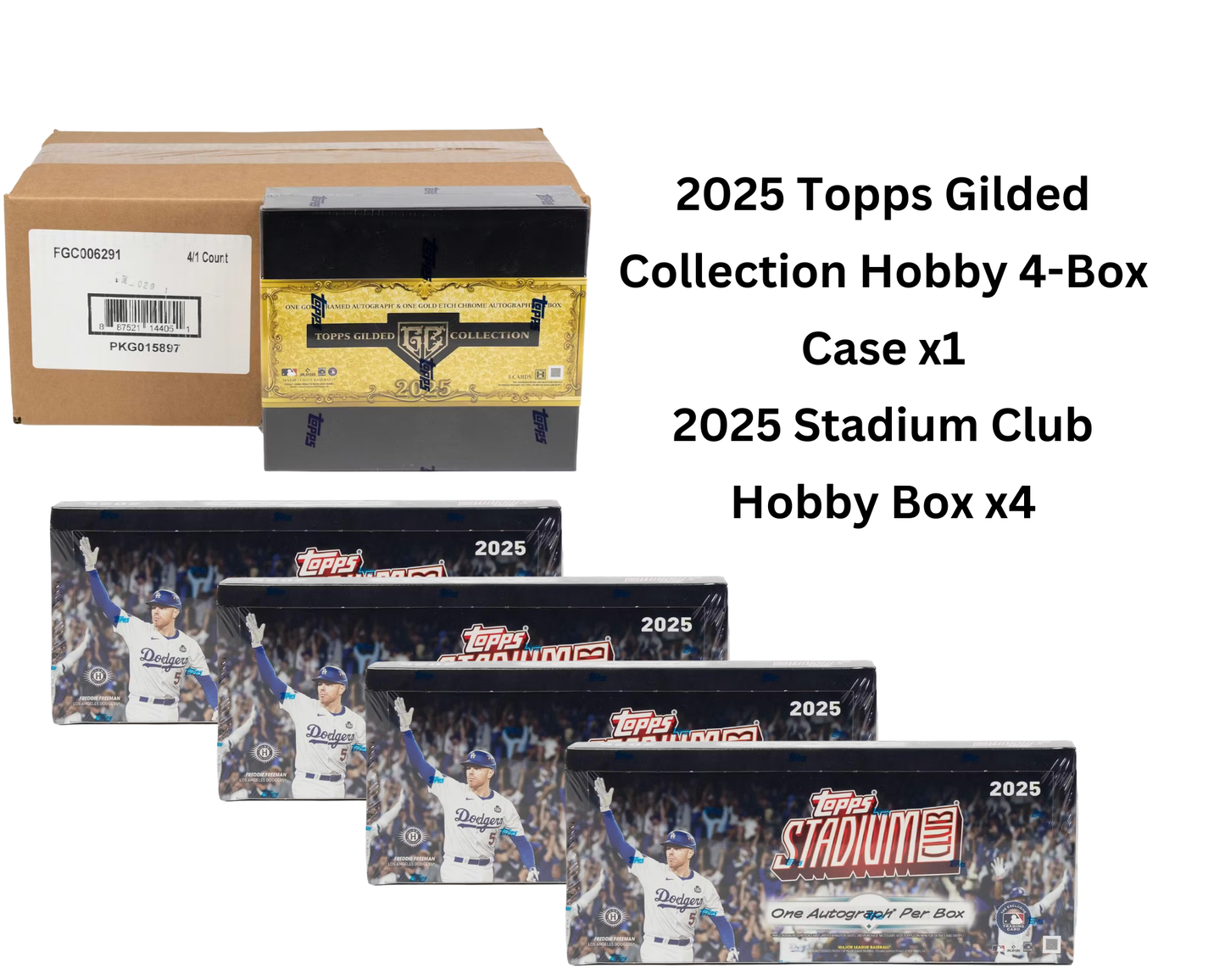 Mixer Break #65: 1x 2025 Topps Gilded Collection 4-Box Hobby Case / 4x 2025 Stadium Club Hobby Box Break - PICK YOUR TEAM