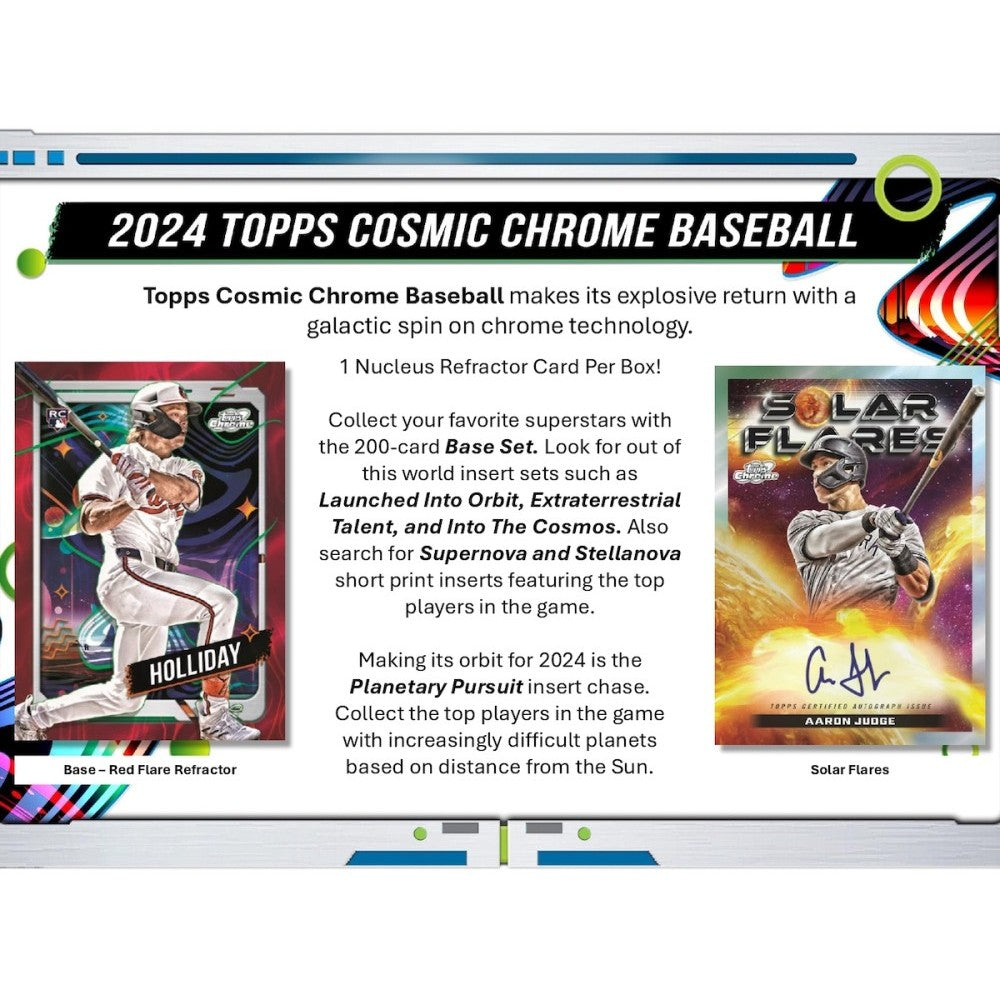 2024 Topps Cosmic Chrome Baseball Hobby 6 Box Half-Case Break #1 - PICK YOUR TEAM
