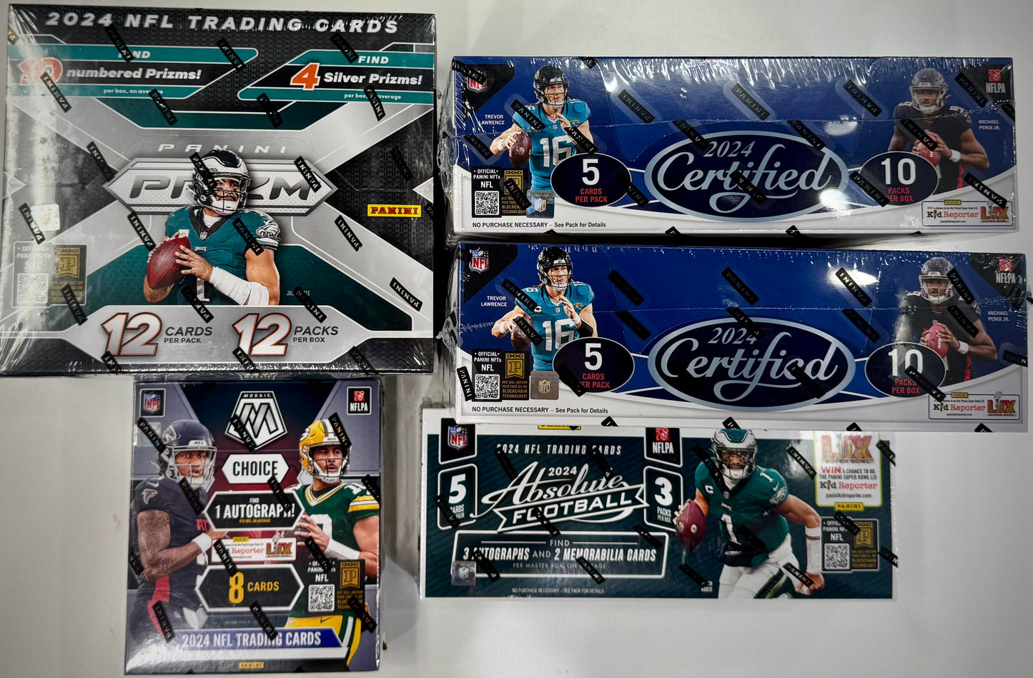 Mixer Break #16: 1x 2024 Prizm Hobby / 1x 2024 Absolute Hobby / 2x 2024 Certified / 1x 2024 Mosaic Choice - PICK YOUR TEAM