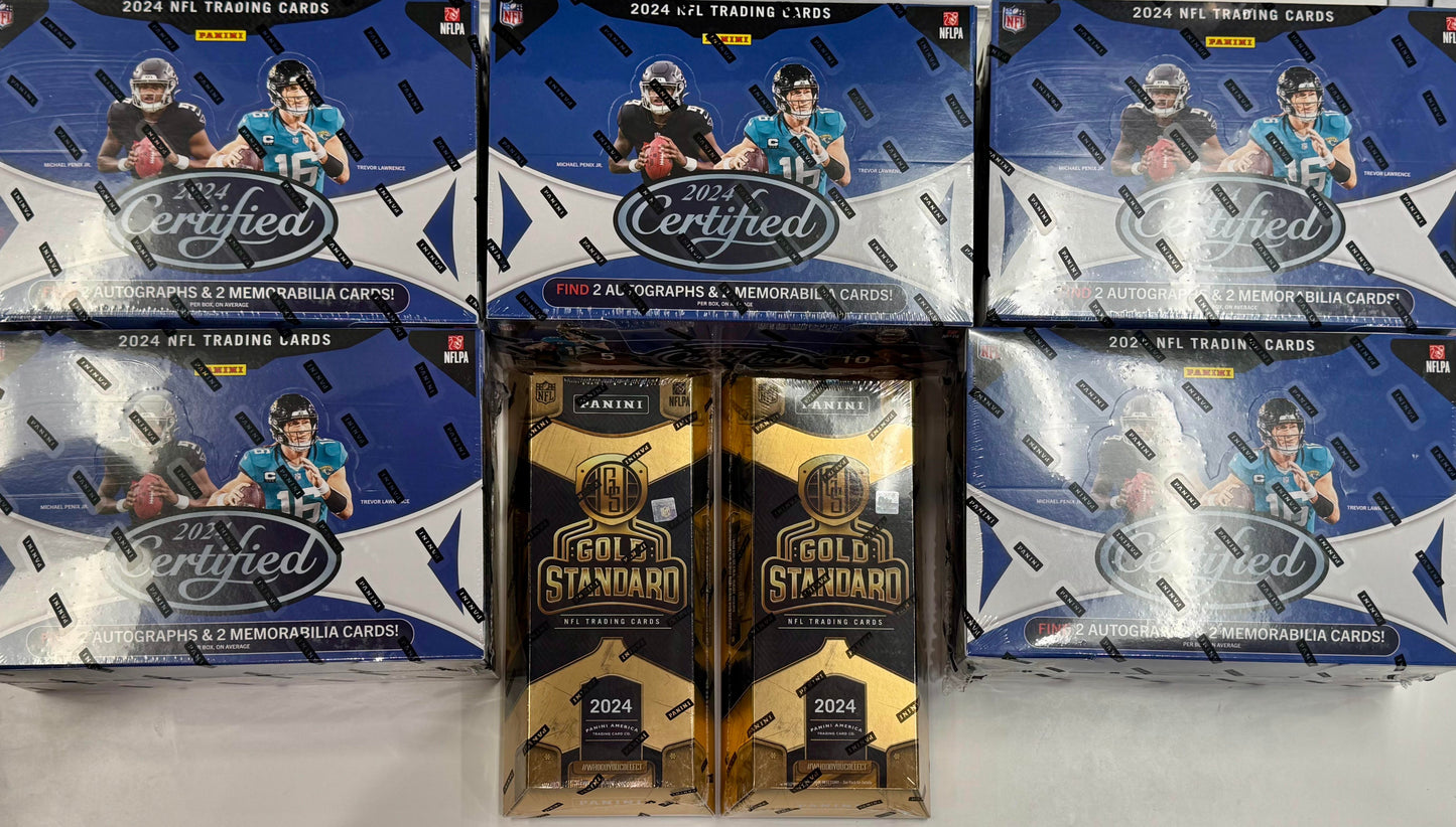 Mixer Break #12: 5x 2024 Certified Football Hobby // 2x 2024 Gold Standard Hobby - PICK YOUR TEAM
