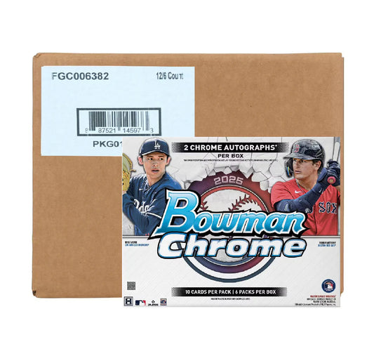 2025 Bowman Chrome Hobby 12-Box Case Break #1 - PICK YOUR TEAM