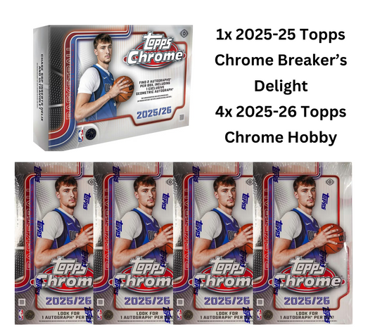 Mixer Break #55: 4x 2025-26 Topps Chrome Basketball Hobby / 1x 2025-26 Topps Chrome Basketball Breaker's Delight Break - PICK YOUR TEAM