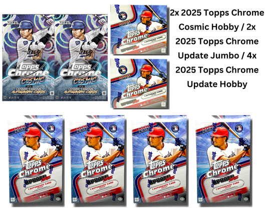Mixer Break #56: 2x 2025 Topps Chrome Cosmic Hobby / 2x 2025 Topps Chrome Update Jumbo / 4x 2025 Topps Chrome Update Hobby Box Break - PICK YOUR TEAM