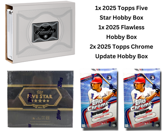 Mixer Break #57: 1x 2025 Topps Five Star Hobby / 1x 2025 Flawless Hobby Box / 2x 2025 Topps Chrome Update Hobby Box Break - PICK YOUR TEAM