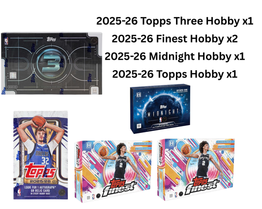 Mixer Break #64: 1x 2025-26 Topps 3 Hobby / 2x 2025-26 Finest Hobby / 1x 2025-26 Midnight / 1x 2025-26 Topps Hobby- PICK YOUR TEAM