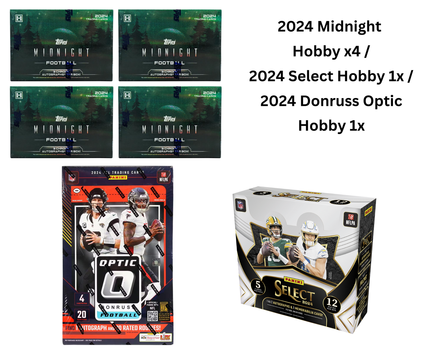 Mixer Break #38: 4x 2024 Midnight / 1x 2024 Select / 1x 2024 Donruss Optic Hobby Box Break - PICK YOUR TEAM