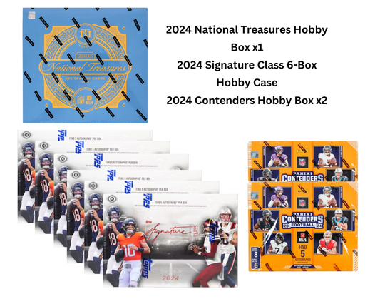 Mixer Break #41: 1x 2024 National Treasures Box / 1x 6-box 2024 Signature Class Case /  2x 2024 Contenders Hobby Box Break - PICK YOUR TEAM