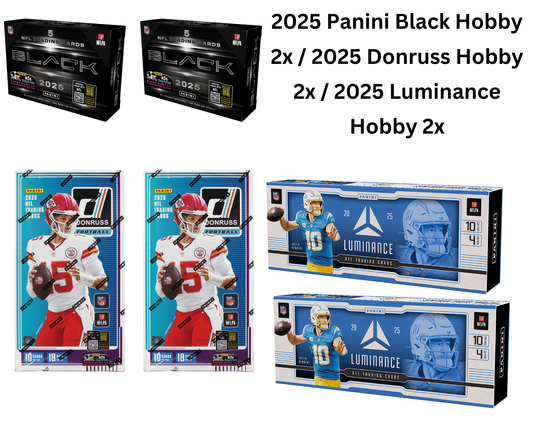 Mixer Break #47: 2x 2025 Panini Black Hobby/2x 2025 Donruss Hobby/2x 2025 Luminance Hobby Box Break- PICK YOUR TEAM