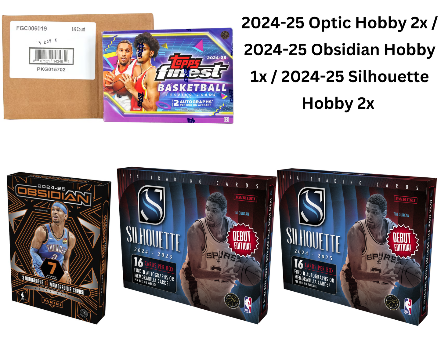 Mixer Break #48: 1x 2024-25 Finest Basketball Hobby 8-Box Case/2x 2024-25 Silhouette Hobby/1x 2024-25 Obsidian Hobby Break - PICK YOUR TEAM