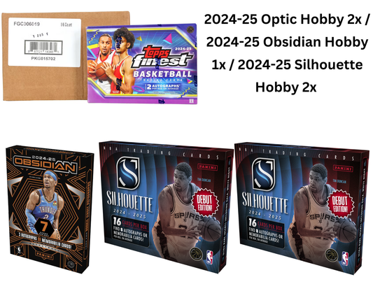 Mixer Break #48: 1x 2024-25 Finest Basketball Hobby 8-Box Case/2x 2024-25 Silhouette Hobby/1x 2024-25 Obsidian Hobby Break - PICK YOUR TEAM